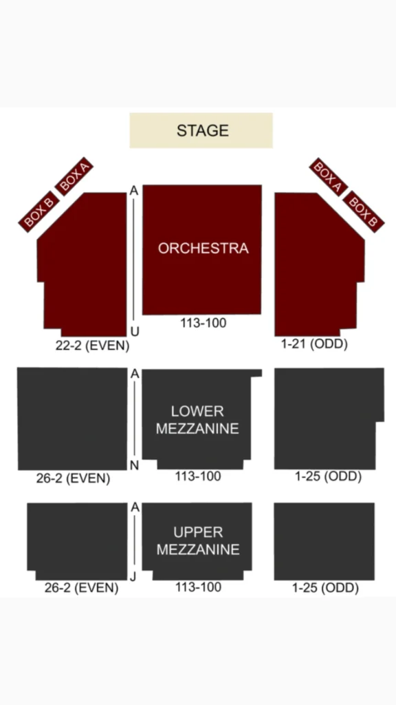 Apollo Theater Seating Chart Details