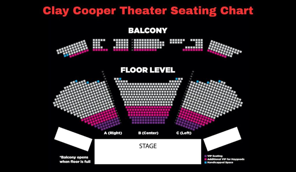 Clay Cooper Theater Seating Chart View Chart & Capacity