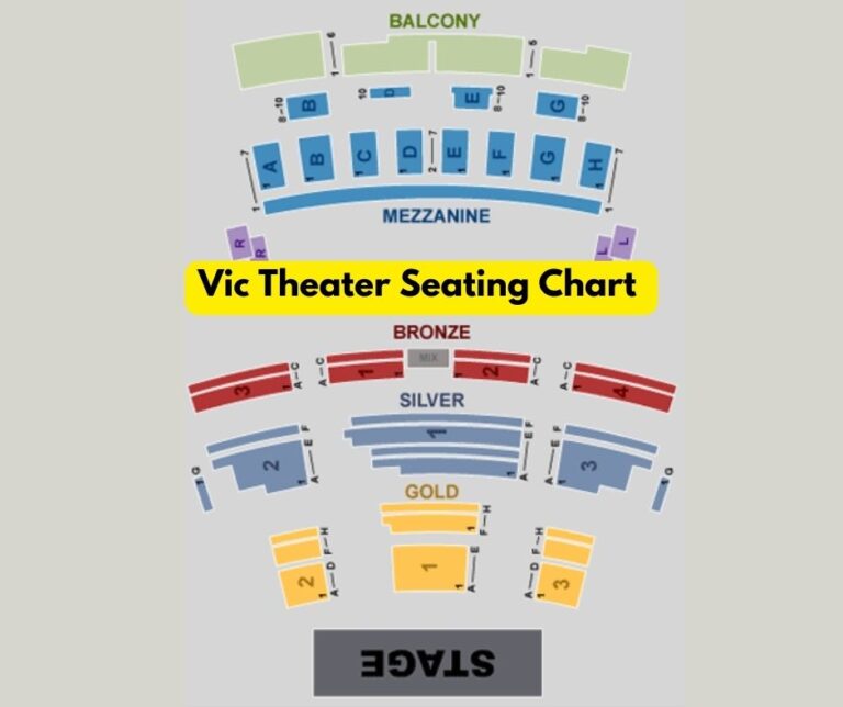 Vic Theater Seating Chart map