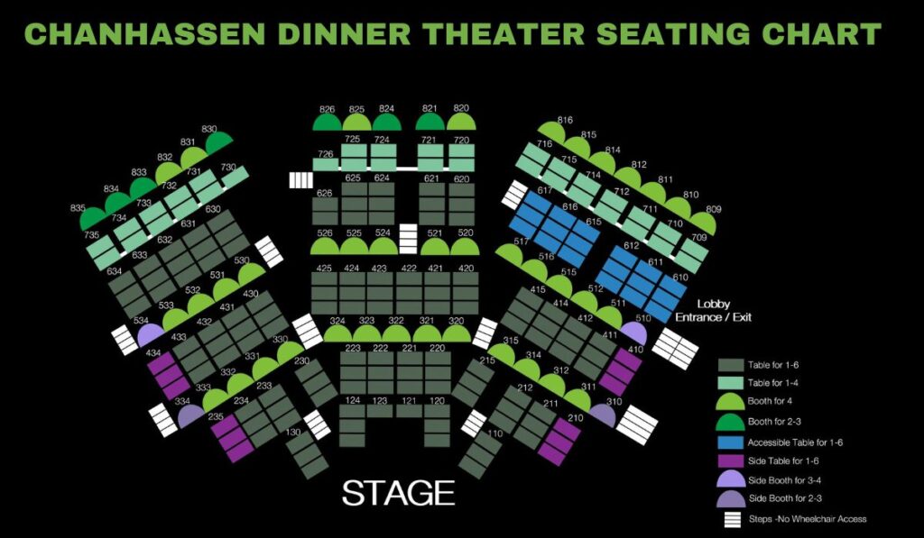 chanhassen dinner theater seating chart