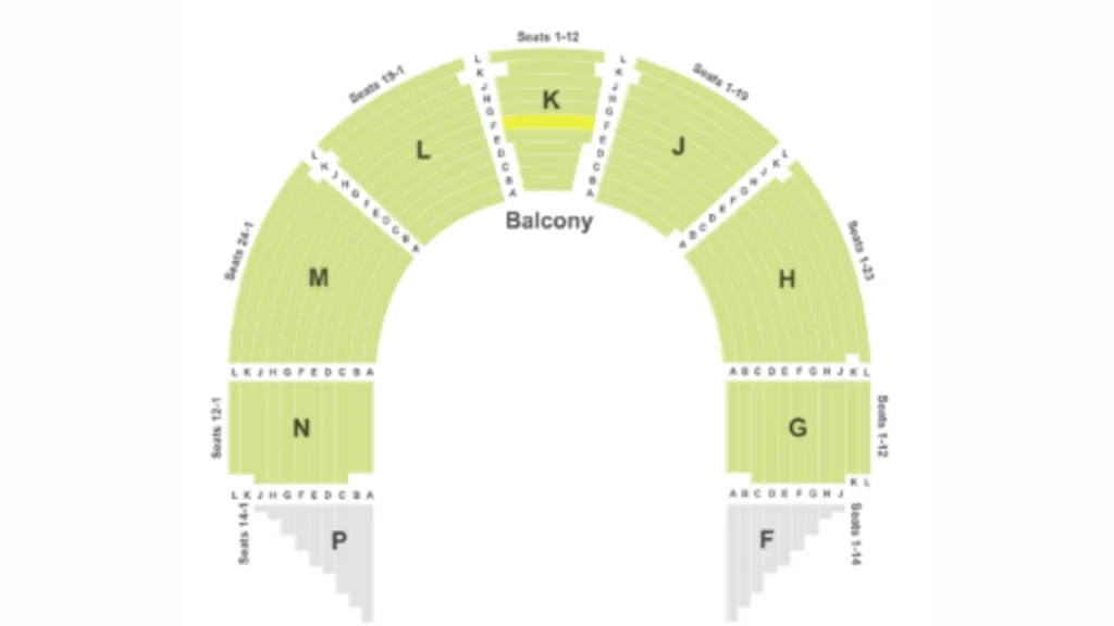 Brady Theater Seating Chart - Balcony