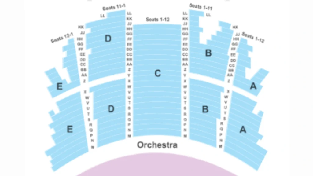 Brady Theater Seating Chart - Orchestra