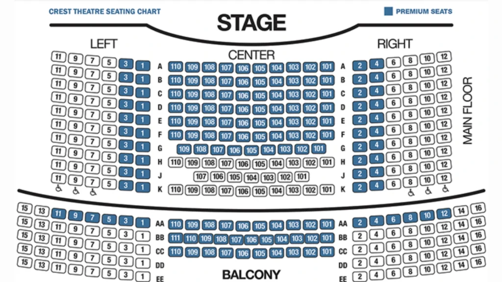 Crest Theater Seating Chart