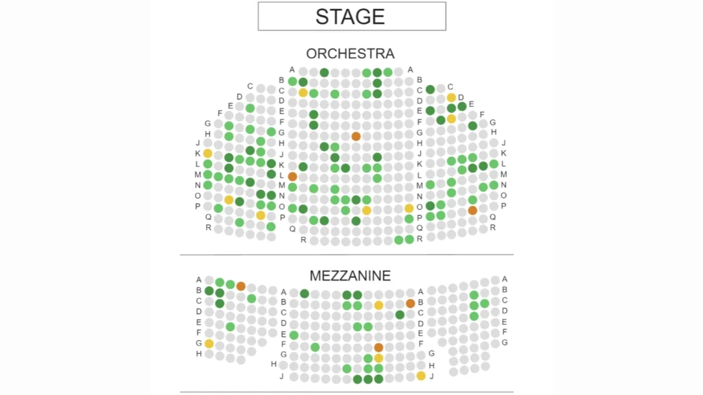 Hayes Theater Seating Chart INFO