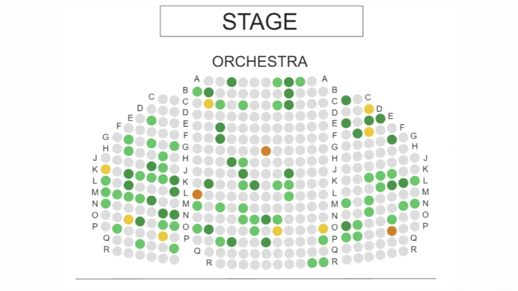 Hayes Theater Seating Chart - ORCHESTRA