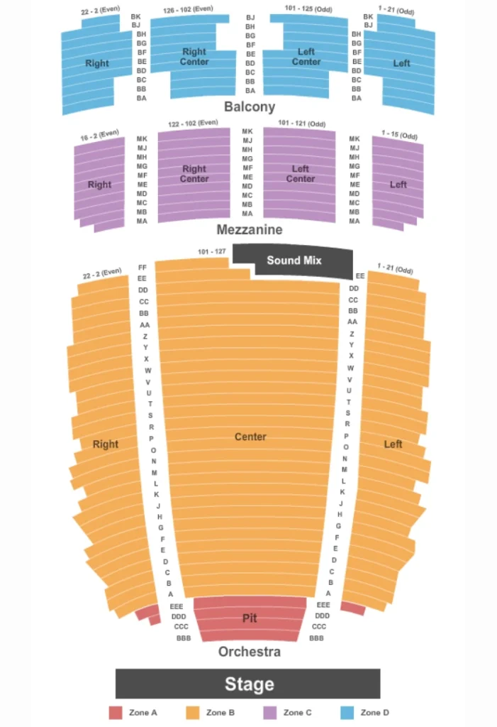 Plaza Theater Seating Chart