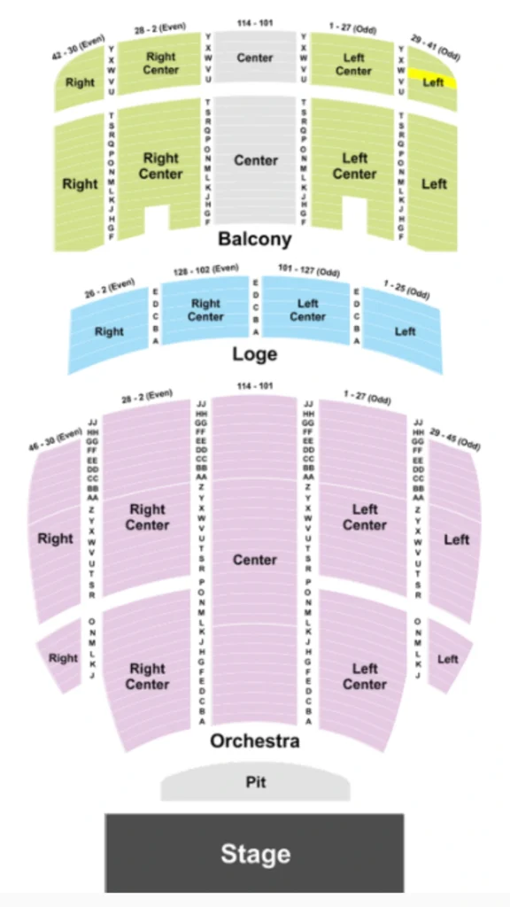 Stanley Theater Seating Chart INFO