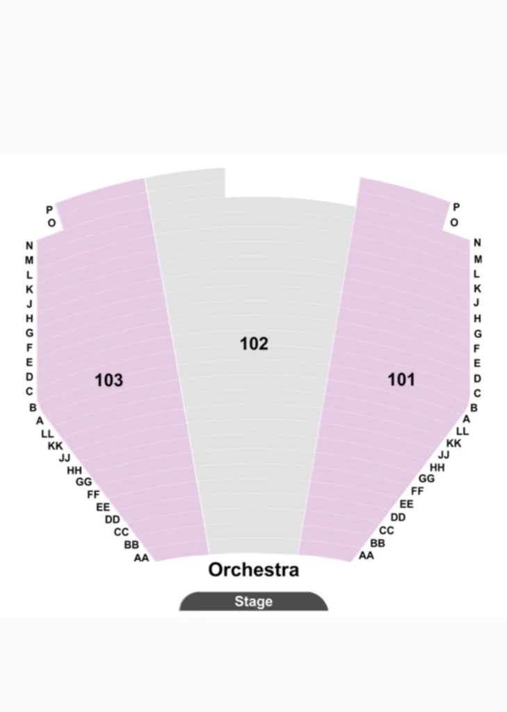 The Mirage Theater Seating Chart