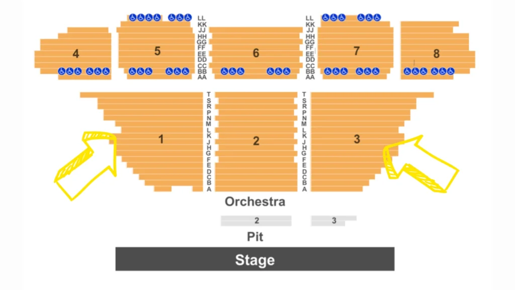 Coronado Theater Seating Chart Info - Orchestra