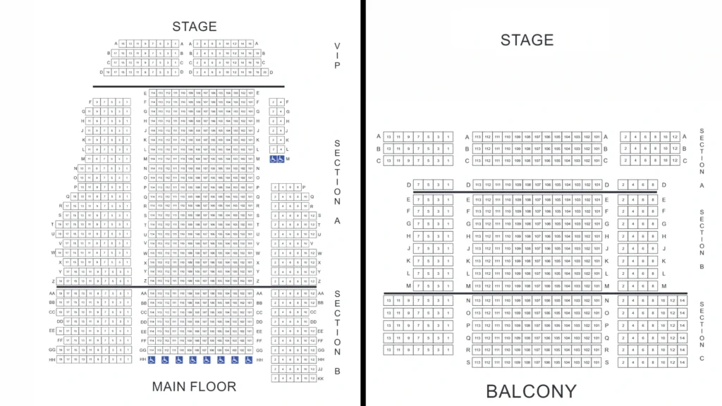 The Ritz Theater Seating Chart Info