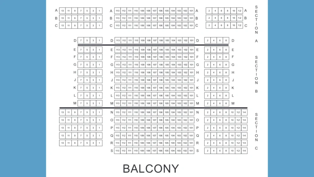 The Ritz Theater Seating Chart Info - Balcony