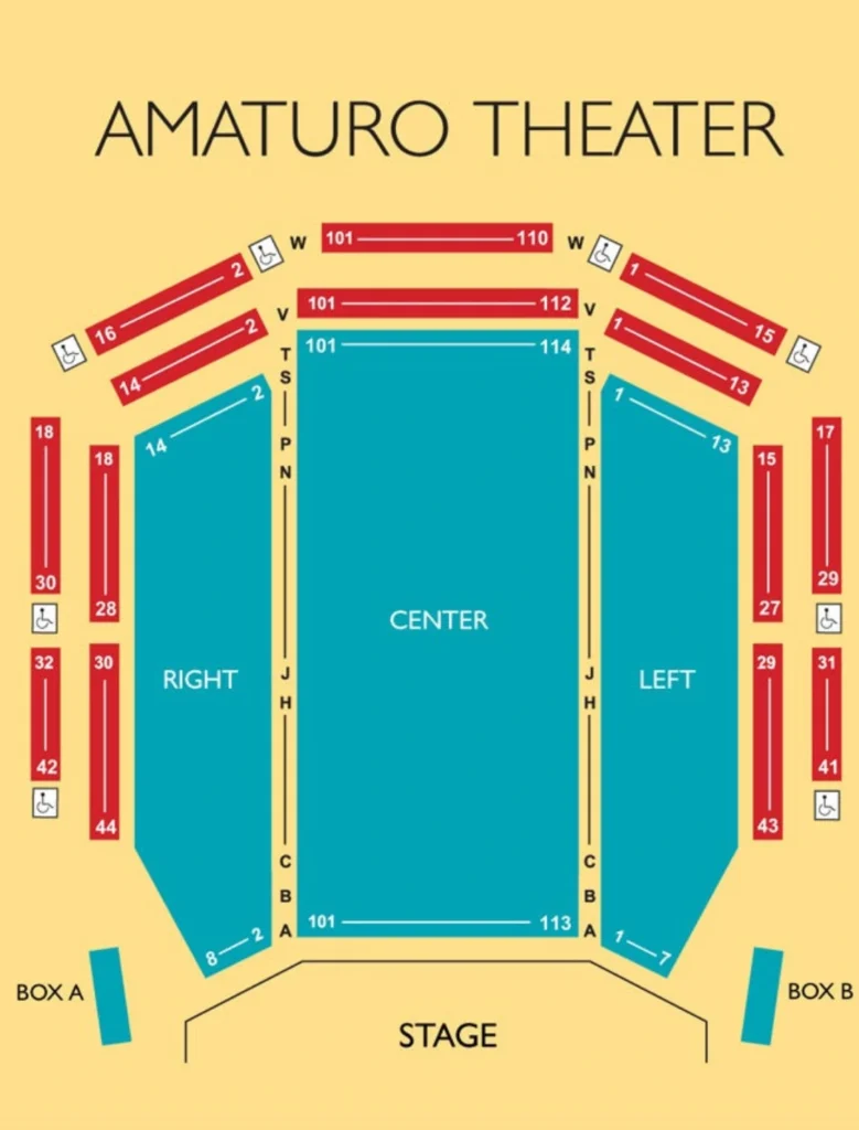 Amaturo Theater Seating Chart Info