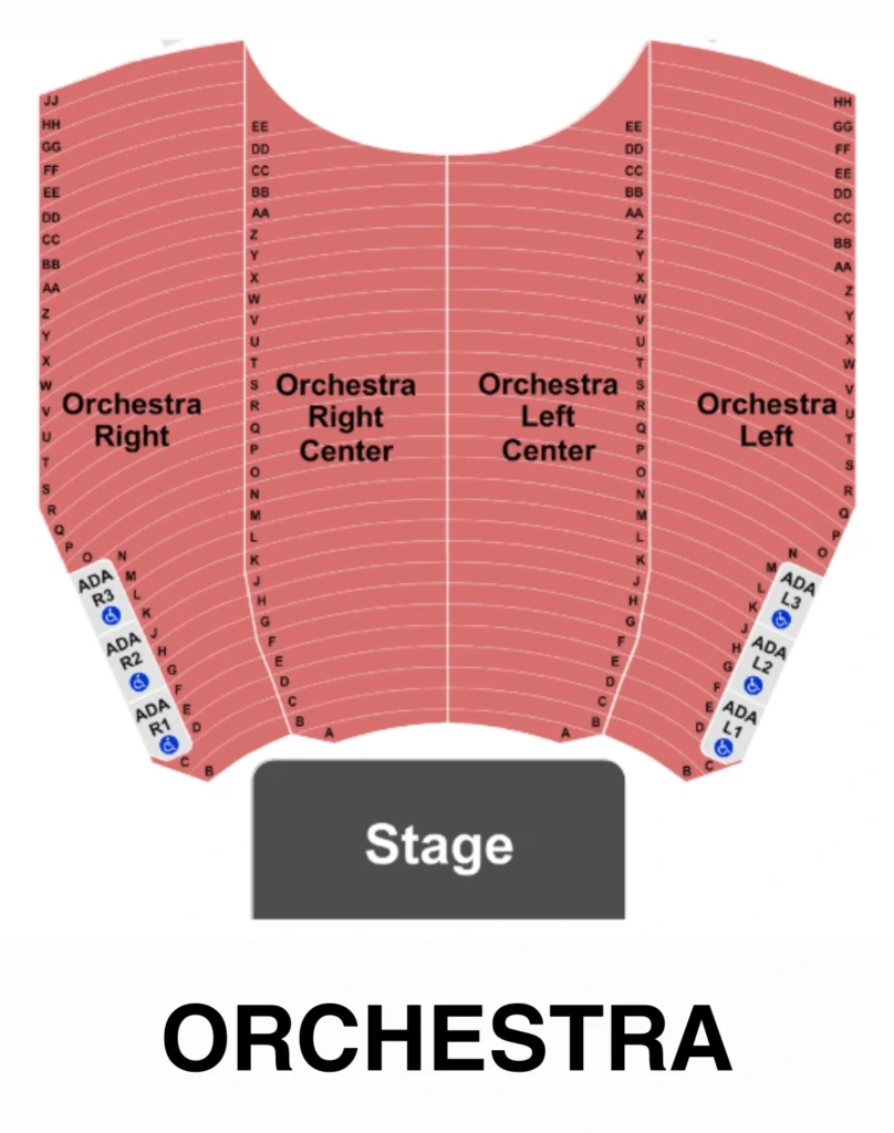 Majestic Theatre Seating Chart - ORCHESTRA