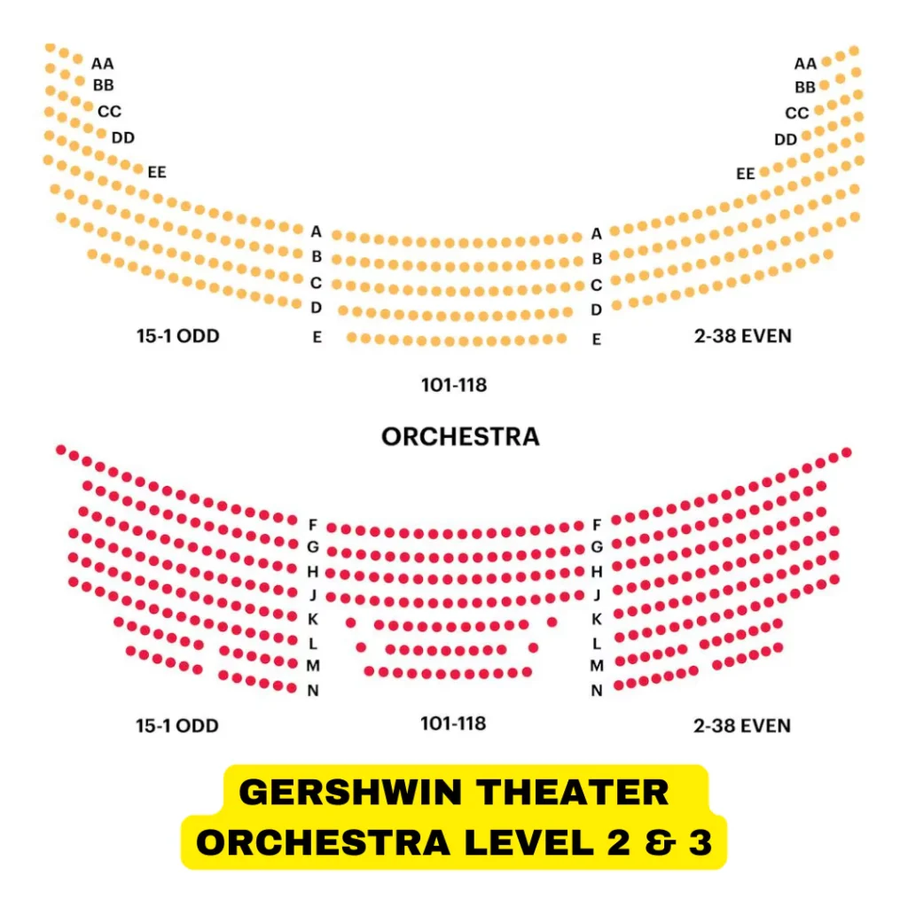 Gershwin Theater - Level - 2 & 3