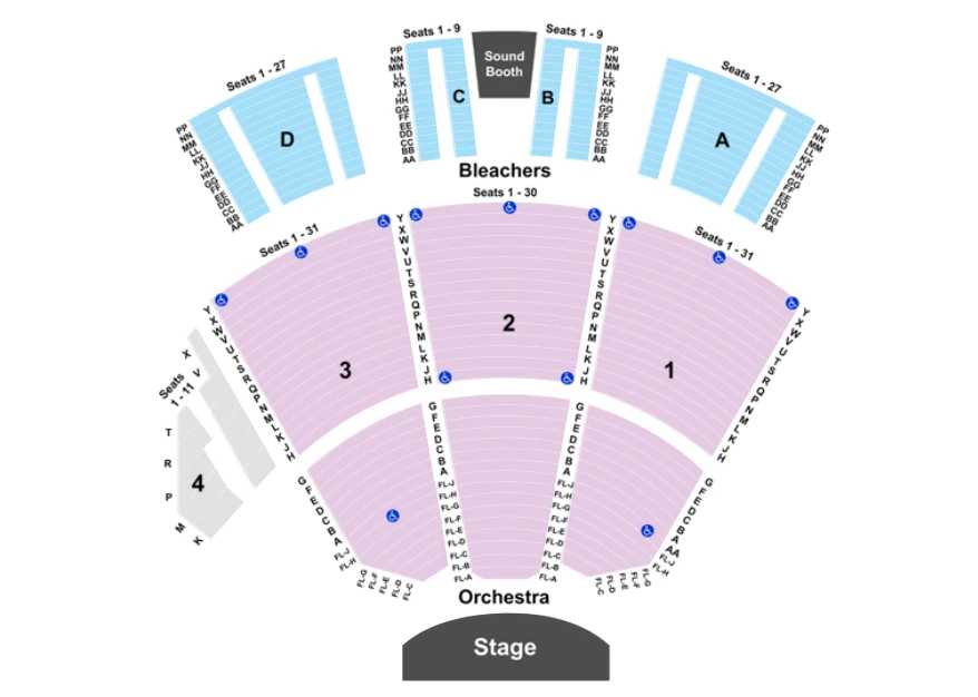 Foellinger Theater Seating Chart Info