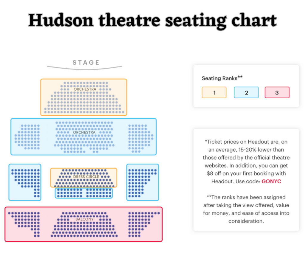 Hudson theatre view from my seat