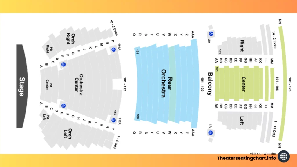 levoy theater seating chart info