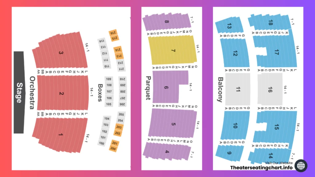 Mahalia Jackson Theater-Seating Chart Map