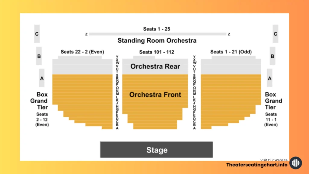 McCarter Theater Seating Chart Map Orchestra