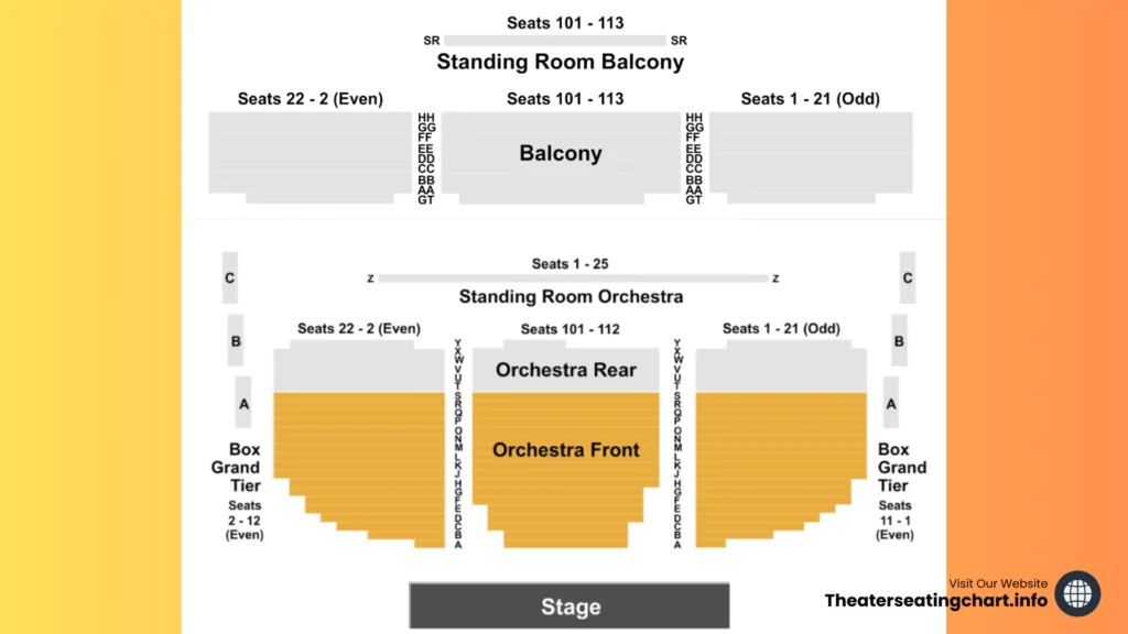 McCarter Theater Seating Chart Map