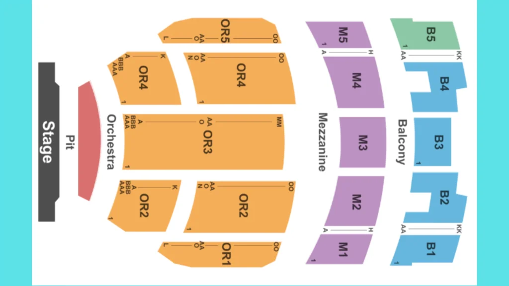 Youkey theater seating chart Map