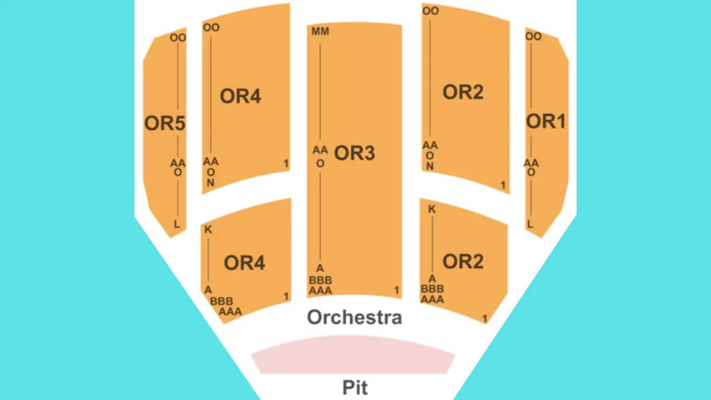 Youkey theater seating chart orchestra