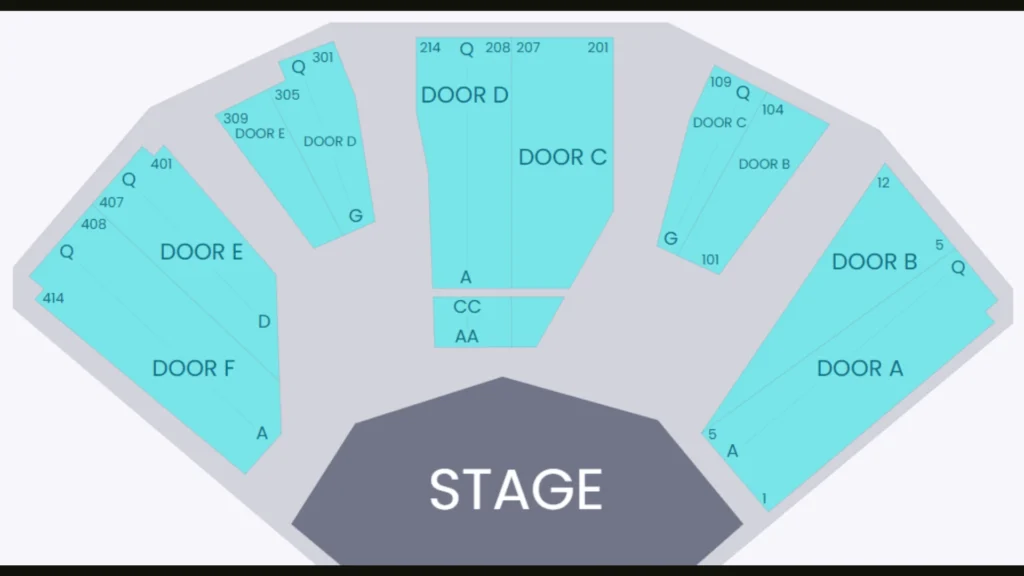 Bomhard Theater Seating Map