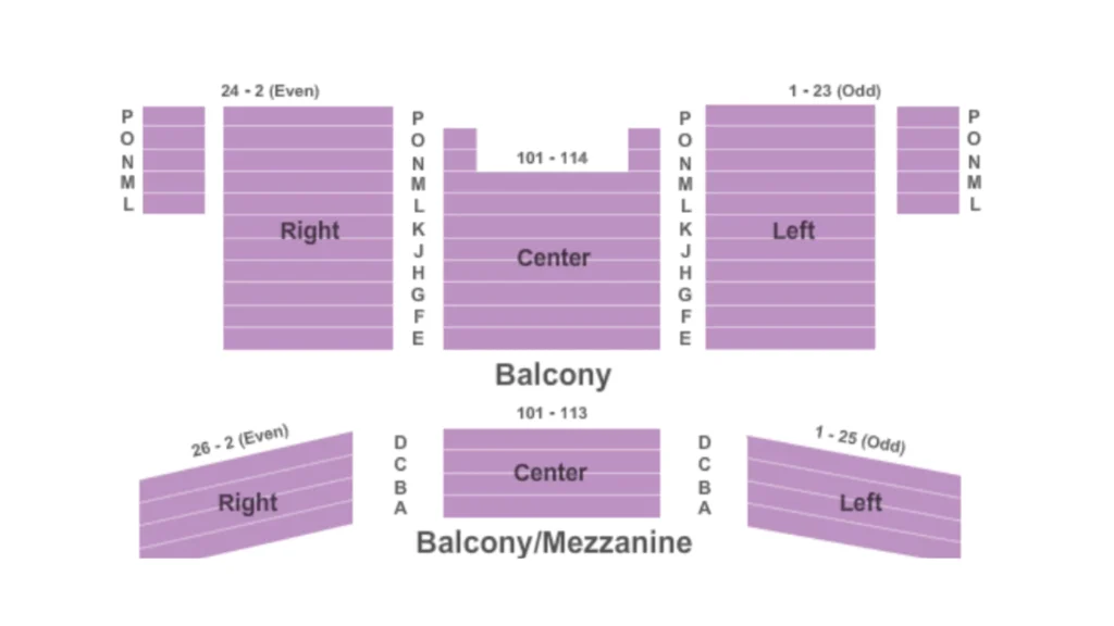 Calvin Theater Seating Chart Mezzanine Balcony