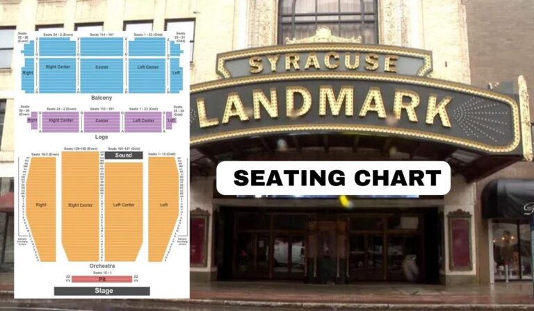 Landmark Theatre Seating map