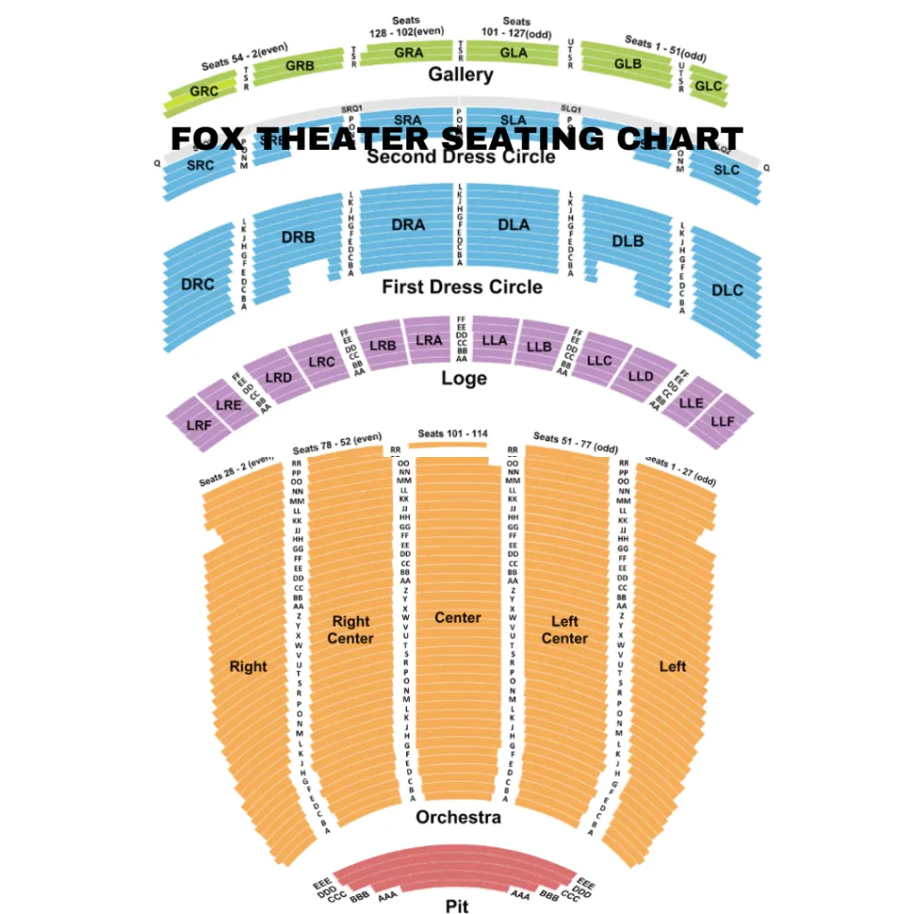 Fox Theater Seating Chart