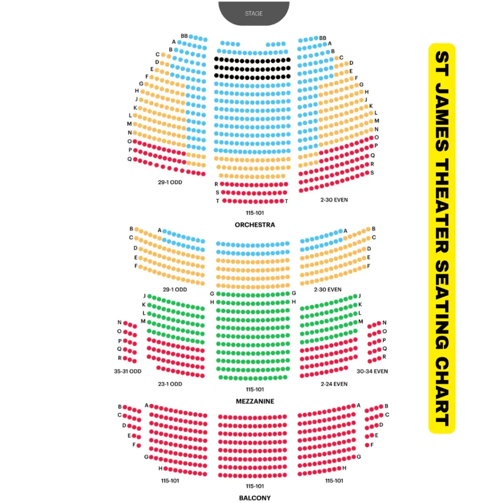 St James Theater Seating Chart