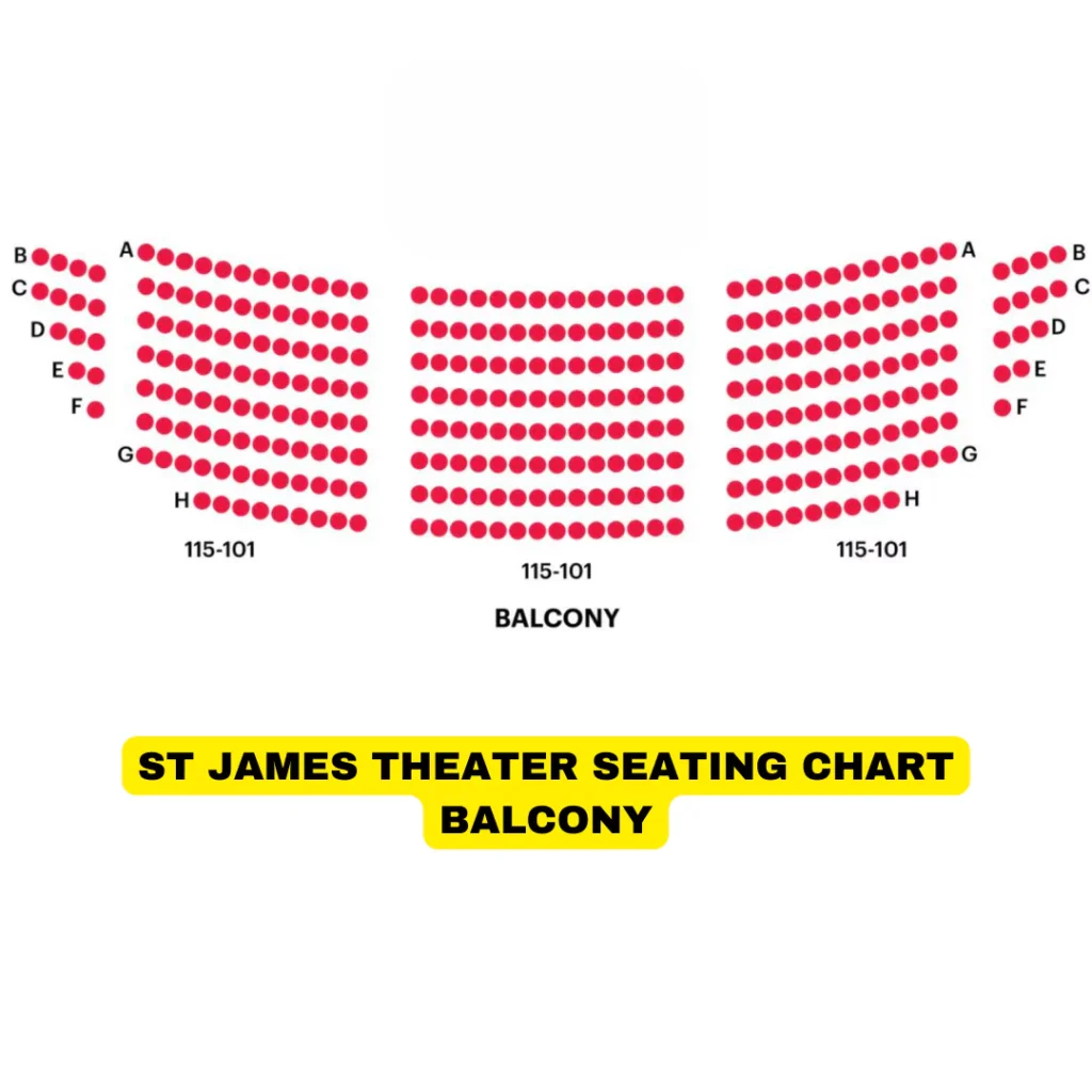 St James Theater Seating Chart - Balcony