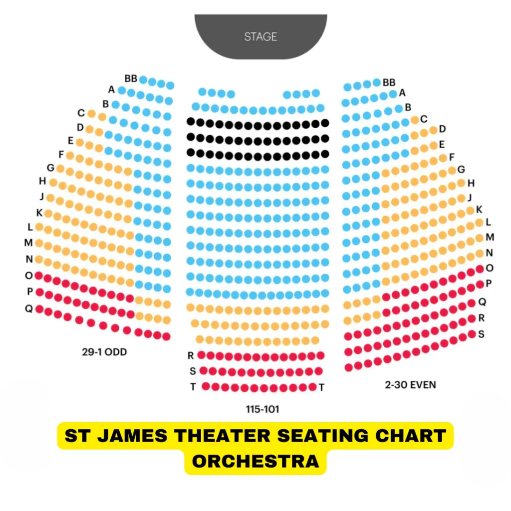 St James Theater Seating Chart - Orchestra