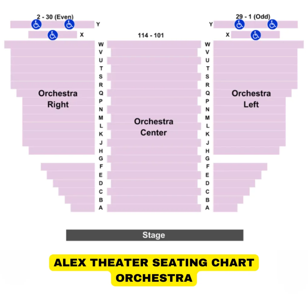 Alex Theater Seating Chart - Orchestra